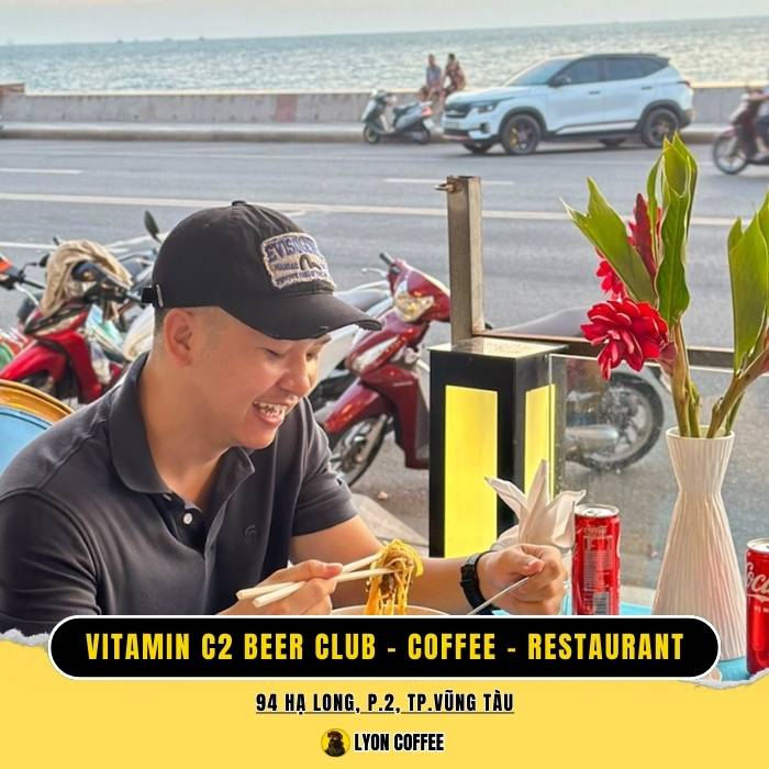 Vitamin C2 Beer Club Coffee - Quán cafe ăn sáng ở Vũng Tàu có view biển đẹp