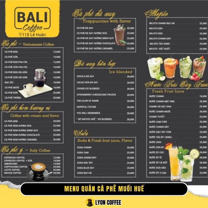 Menu có đặc sắc