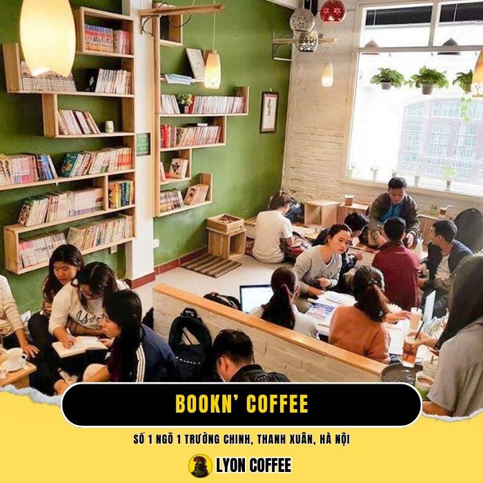 Quán cafe sách Bookn’ Coffee - Thanh Xuân Hà Nội