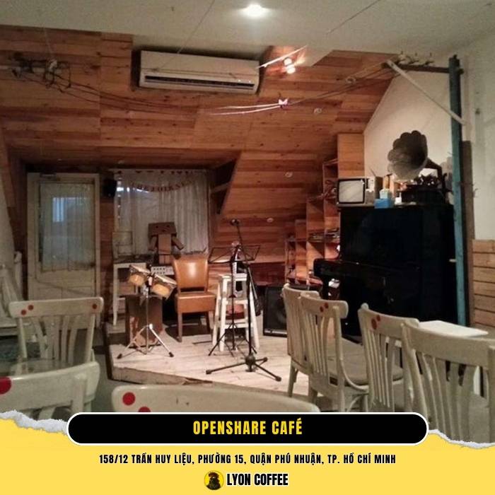 OpenShare Cafe - Top quán cafe acoustic hay nổi tiếng ở Sài Gòn