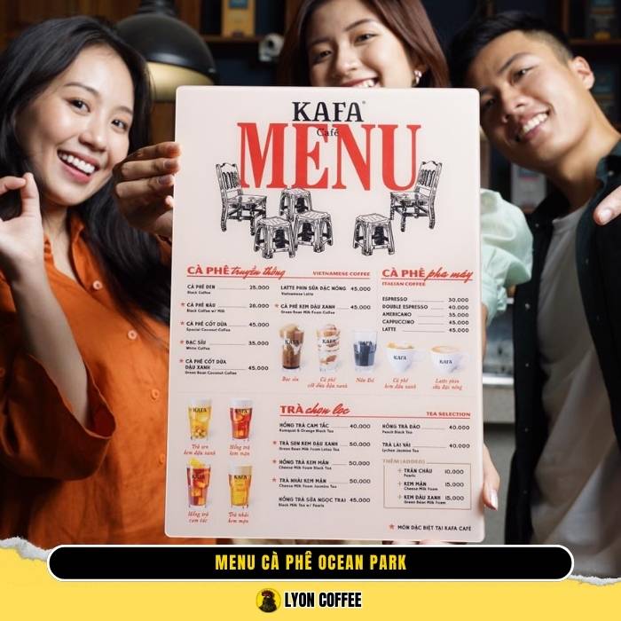 Review menu thực đơn những quán cà phê đẹp ở Ocean Park