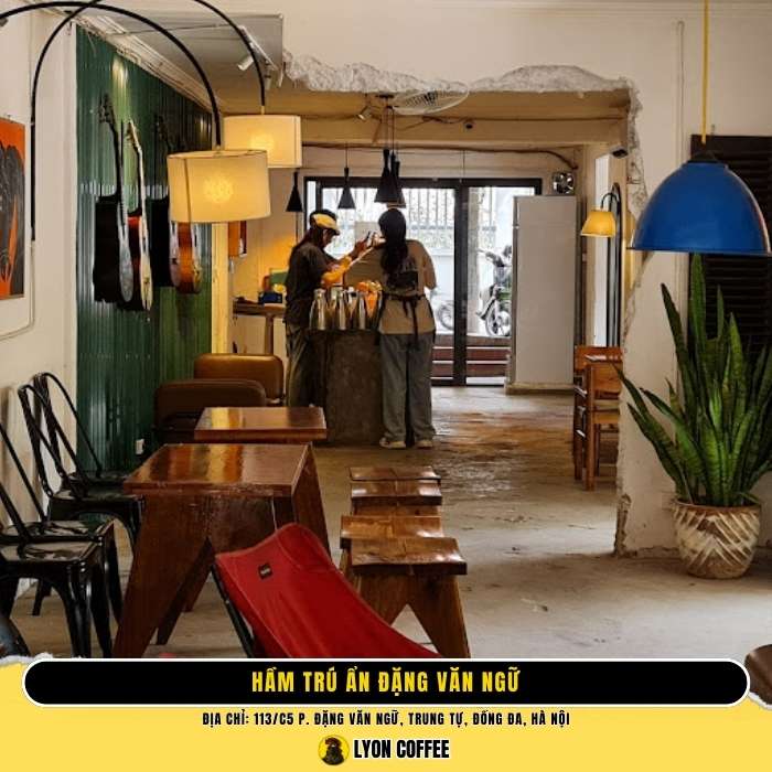 Cafe Hầm Trú Ẩn Đặng Văn Ngữ - Top quán cà phê đẹp ở Hà Nội