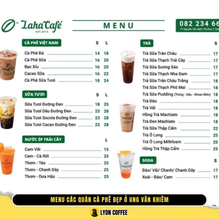 Menu các quán cafe ở Ung Văn Khiêm Bình Thạnh ngon view đẹp nhất