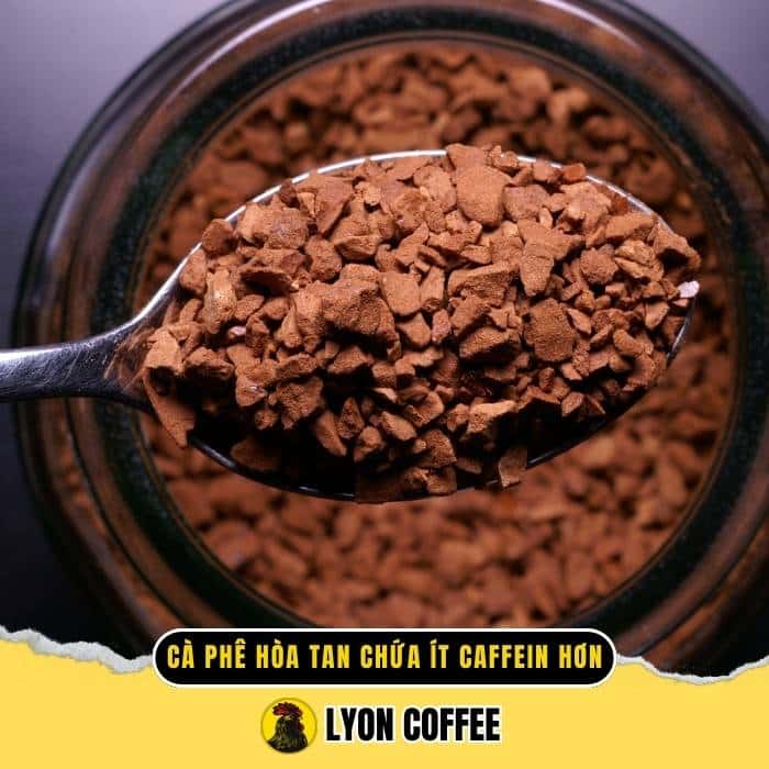 Cà phê hòa tan chứa ít caffein hơn