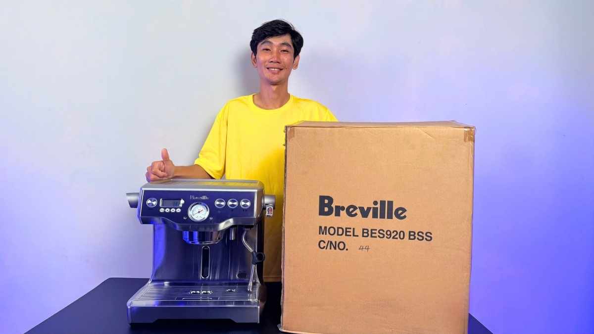 Ron Breville giữ áp 9 bar ổn định – test thực tế Lyon Coffee