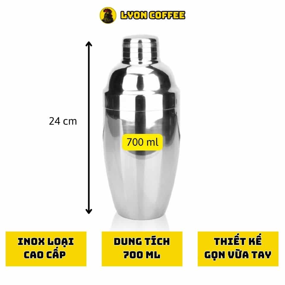 Shaker inox lớn
