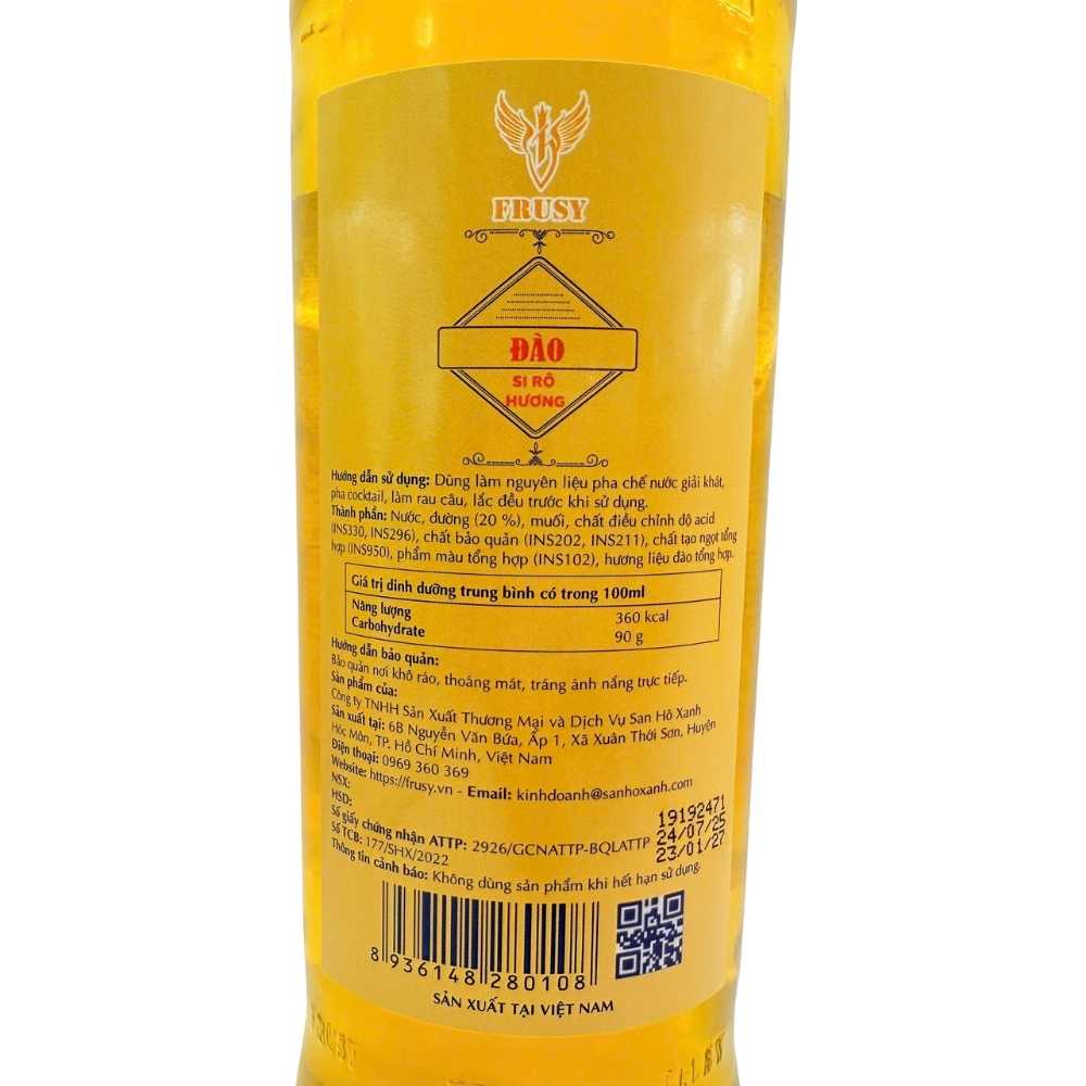 Siro Frusy Đào 750ml - Ảnh 2
