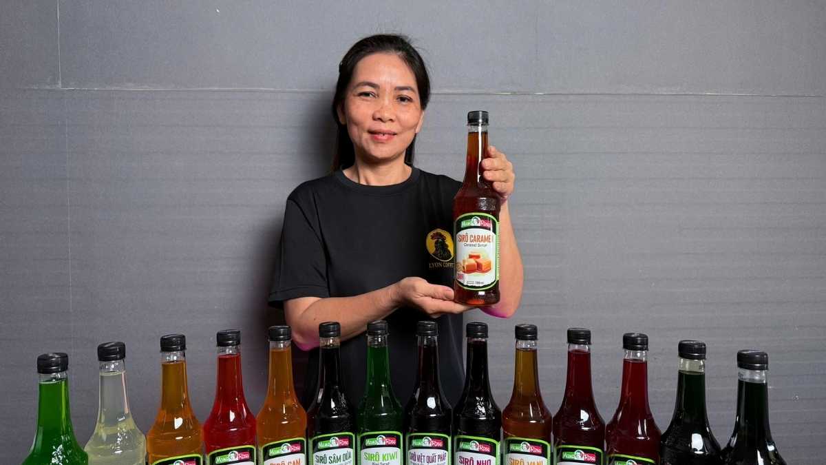 Chai Sirô Mama Rosa Bạc Hà thương hiệu Golden Farm sản xuất tại Việt Nam