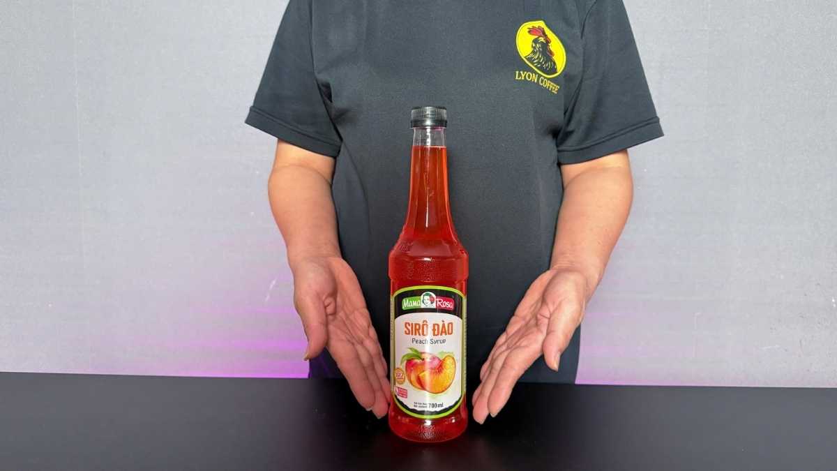 Sirô Mama Rosa Đào chai siro hương đào tự nhiên cho trà soda và cocktail