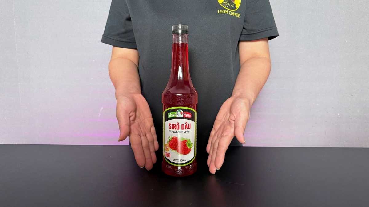 Sirô Mama Rosa Dâu chai siro hương dâu tự nhiên cho đồ uống và trà trái cây