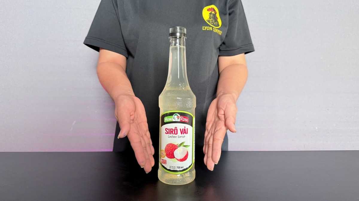 Sirô Mama Rosa Vải chai siro hương vải tự nhiên cho đồ uống và trà trái cây