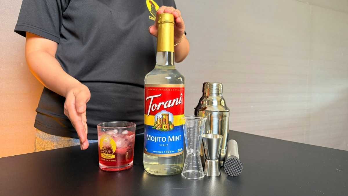 Siro Mojito Torani đậm vị bạc hà chanh tự nhiên màu xanh trong bắt mắt