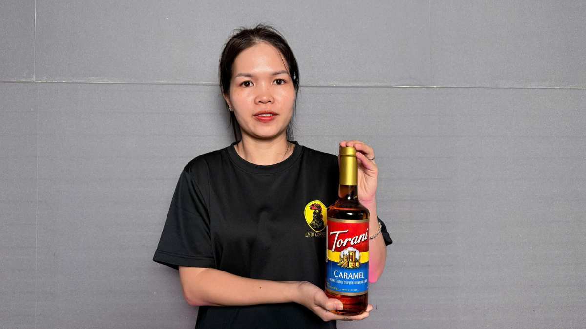 Siro Torani Caramel chai 750 ml hương caramel tự nhiên nhập khẩu từ Mỹ
