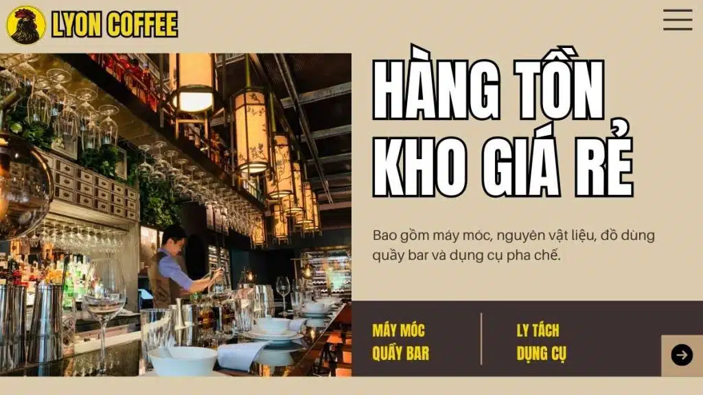 Hàng tồn kho giá rẻ giúp tiết kiệm chi phí cho quán cà phê.