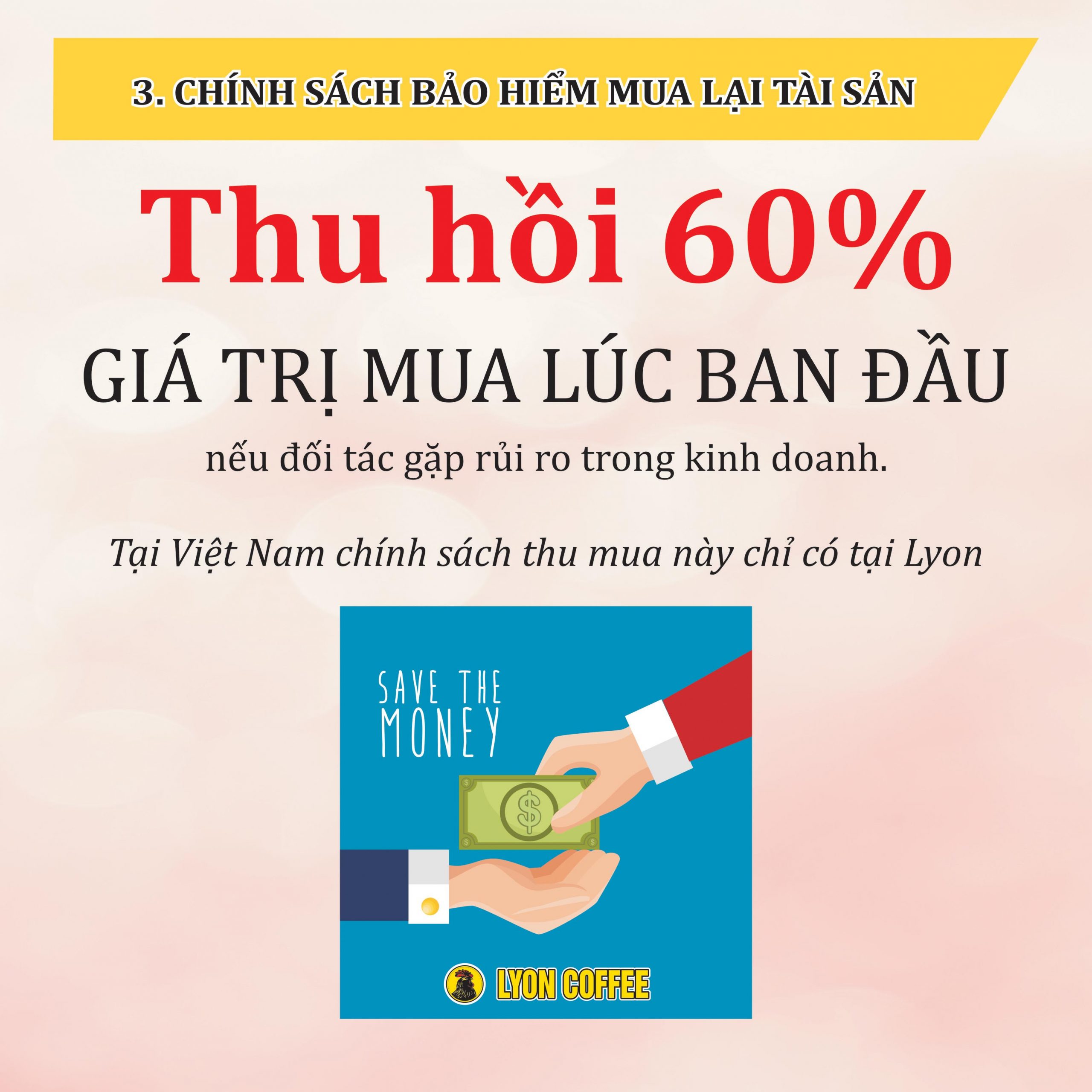 Chính sách bảo hiểm mua lại 60% tài sản chỉ có tại Việt Nam